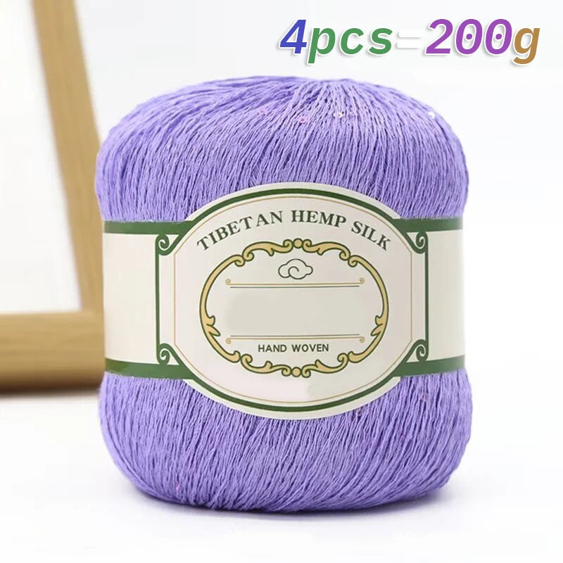 Cotton Linen Lace Yarn for Summer Crochet Projects - Smarsty