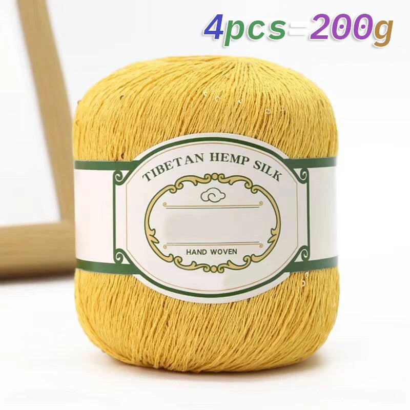 Cotton Linen Lace Yarn for Summer Crochet Projects - Smarsty