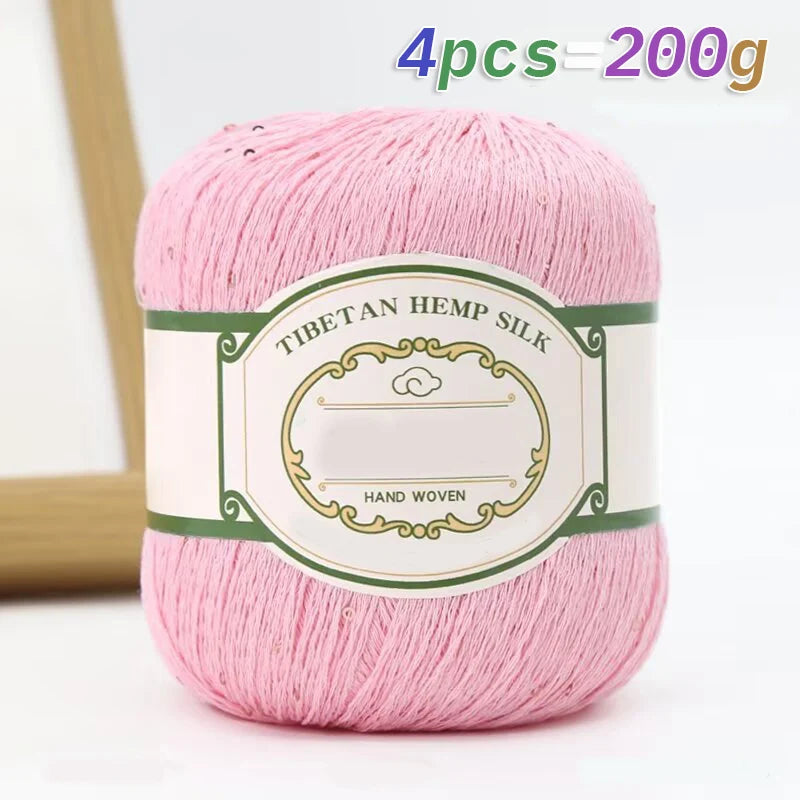 Cotton Linen Lace Yarn for Summer Crochet Projects - Smarsty