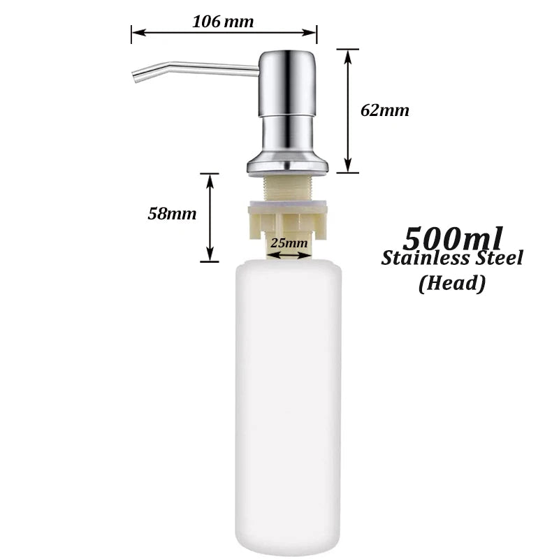 Stainless Steel Soap Dispenser Extension Kit for Kitchen - Smarsty