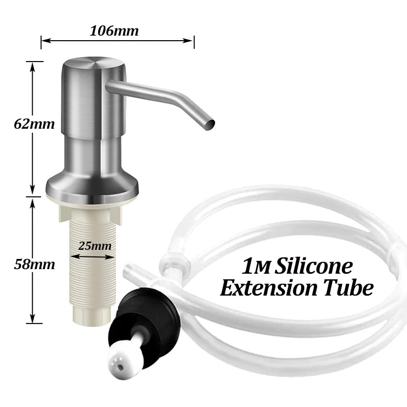 Stainless Steel Soap Dispenser Extension Kit for Kitchen - Smarsty