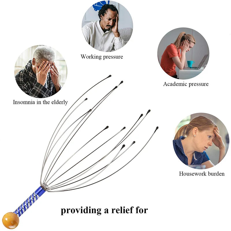 Octopus Head Massager for Scalp Relaxation Relief - Smarsty