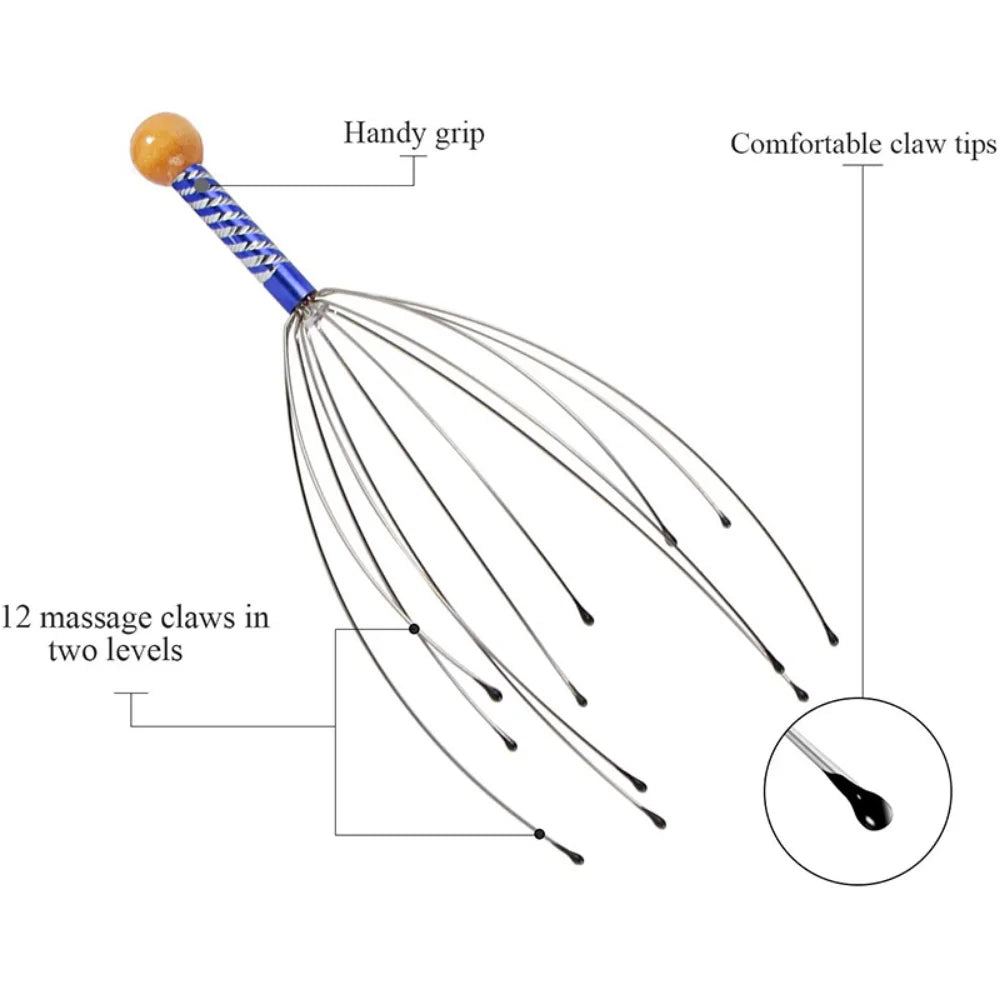Octopus Head Massager for Scalp Relaxation Relief - Smarsty