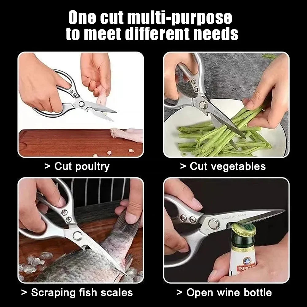 Stainless Steel Multi-Function Kitchen Scissors for Easy Food Prep - Smarsty