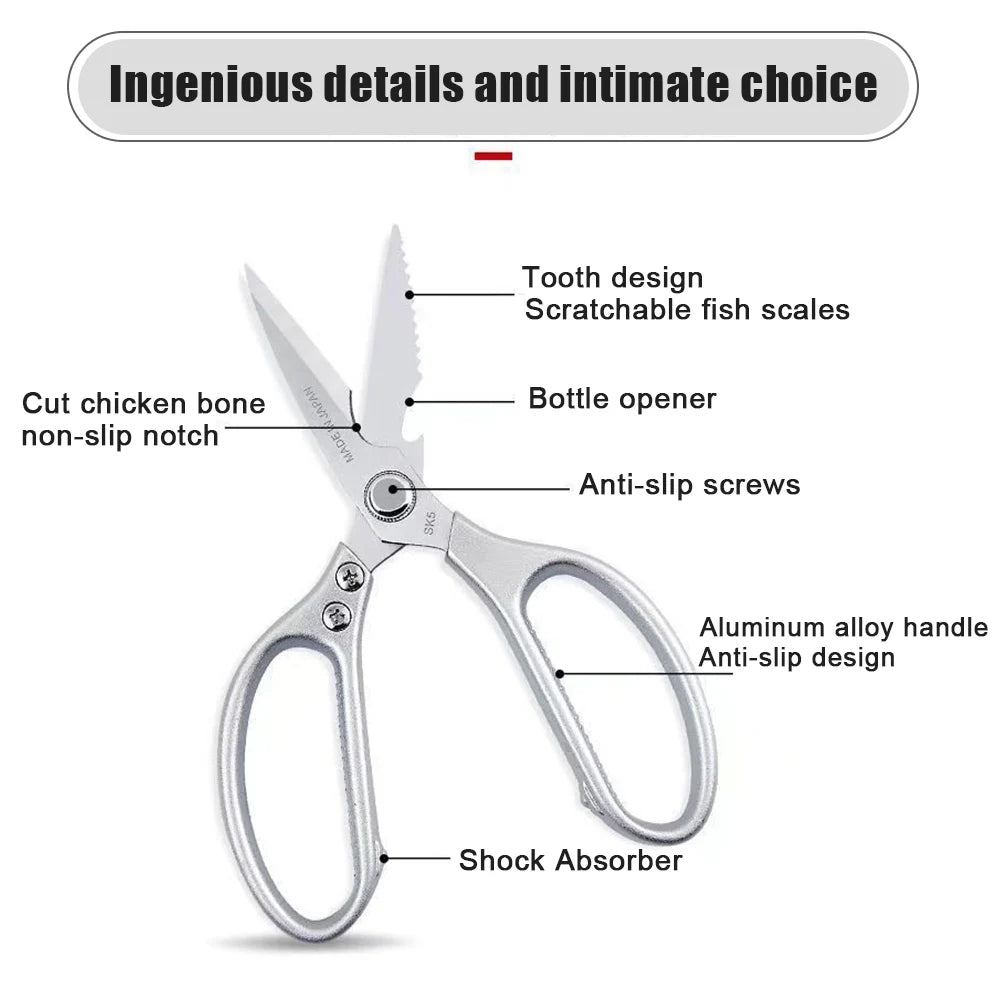 Stainless Steel Multi-Function Kitchen Scissors for Easy Food Prep - Smarsty