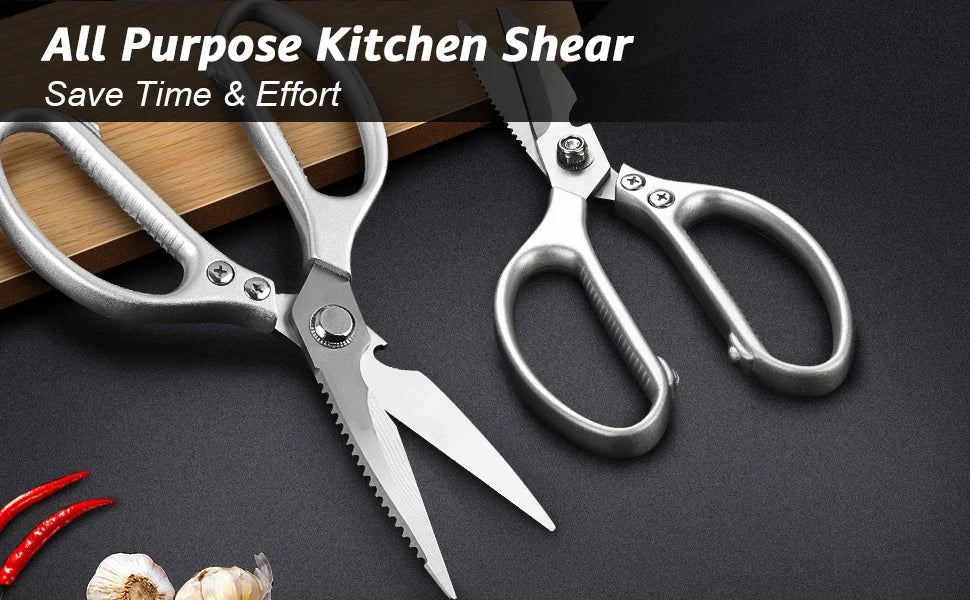 Stainless Steel Multi-Function Kitchen Scissors for Easy Food Prep - Smarsty