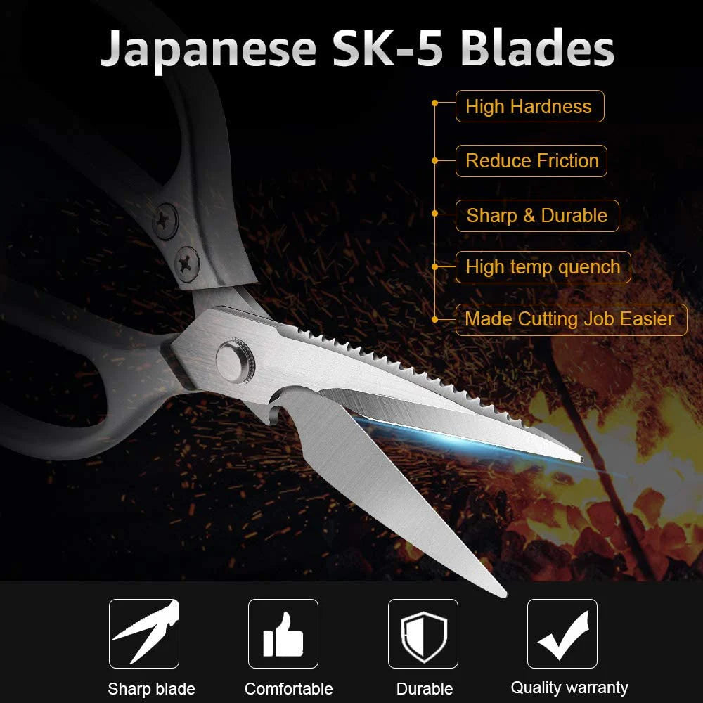 Stainless Steel Multi-Function Kitchen Scissors for Easy Food Prep - Smarsty