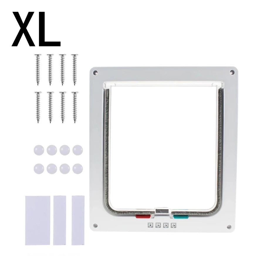 Two-Way Cat Door With Acrylic Glass Design - Smarsty