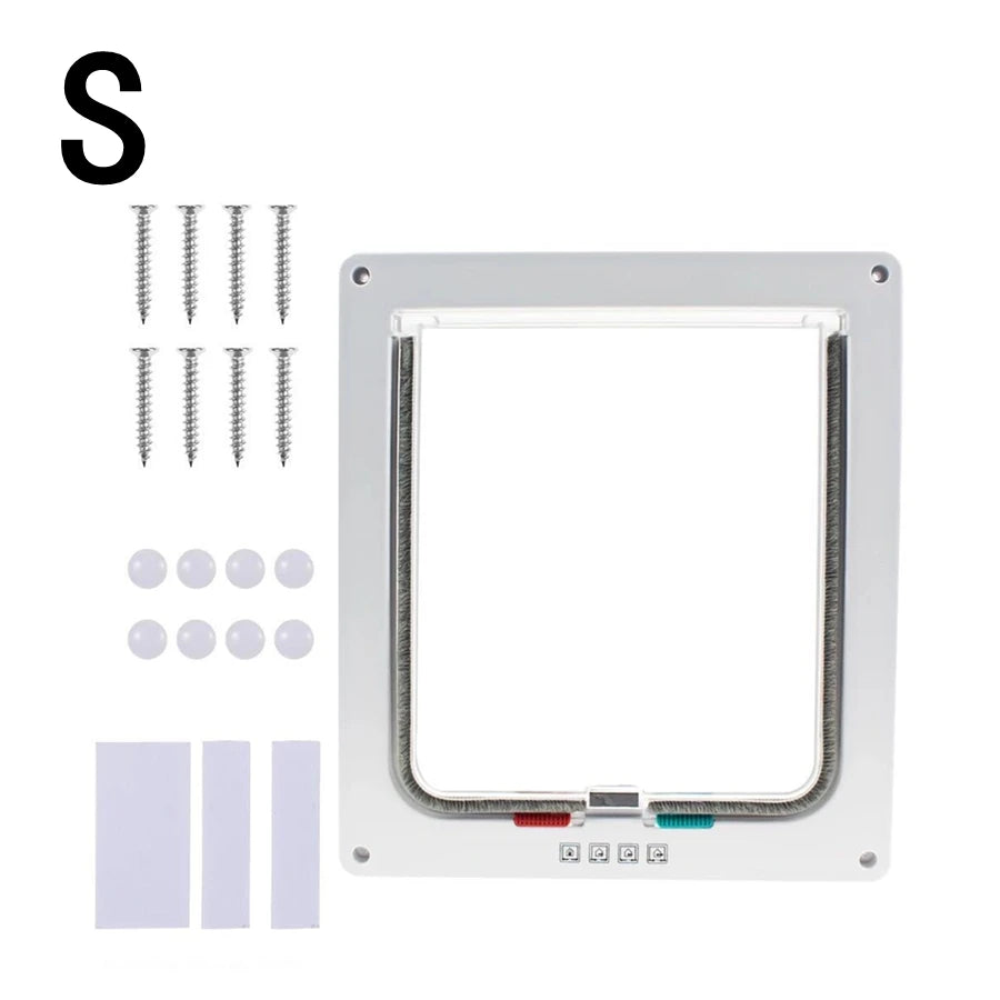 Two-Way Cat Door With Acrylic Glass Design - Smarsty