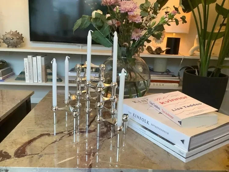 Metal Molecular Structure Candle Holder for Modern Home Decor - Smarsty