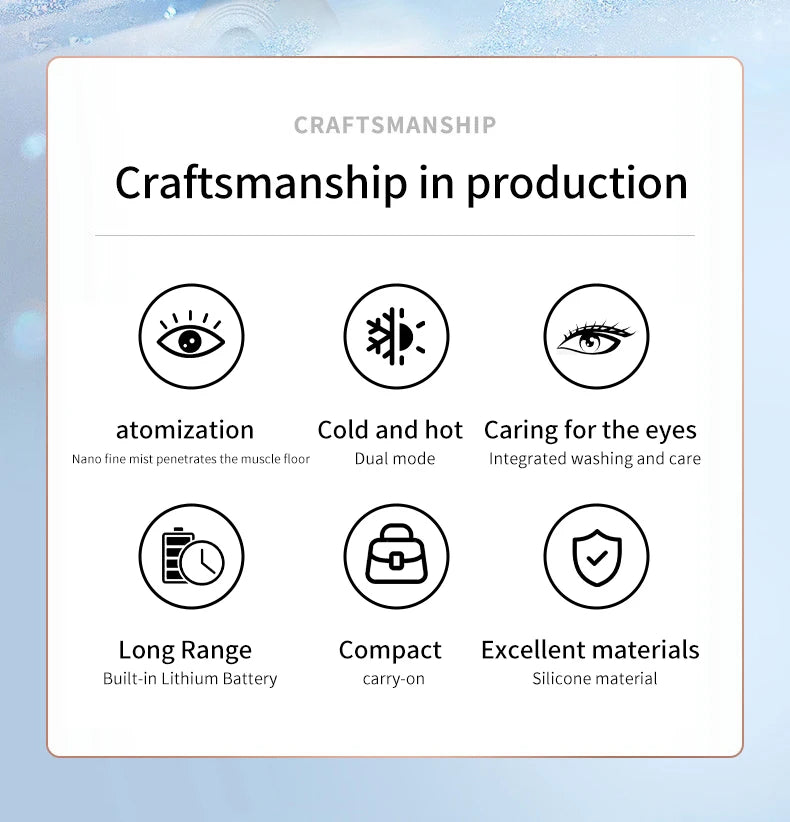 Heated Nano Mist Eye Sprayer for Hydrated Skin - Smarsty