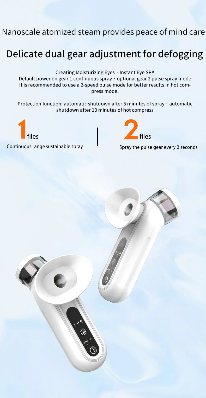 Heated Nano Mist Eye Sprayer for Hydrated Skin - Smarsty