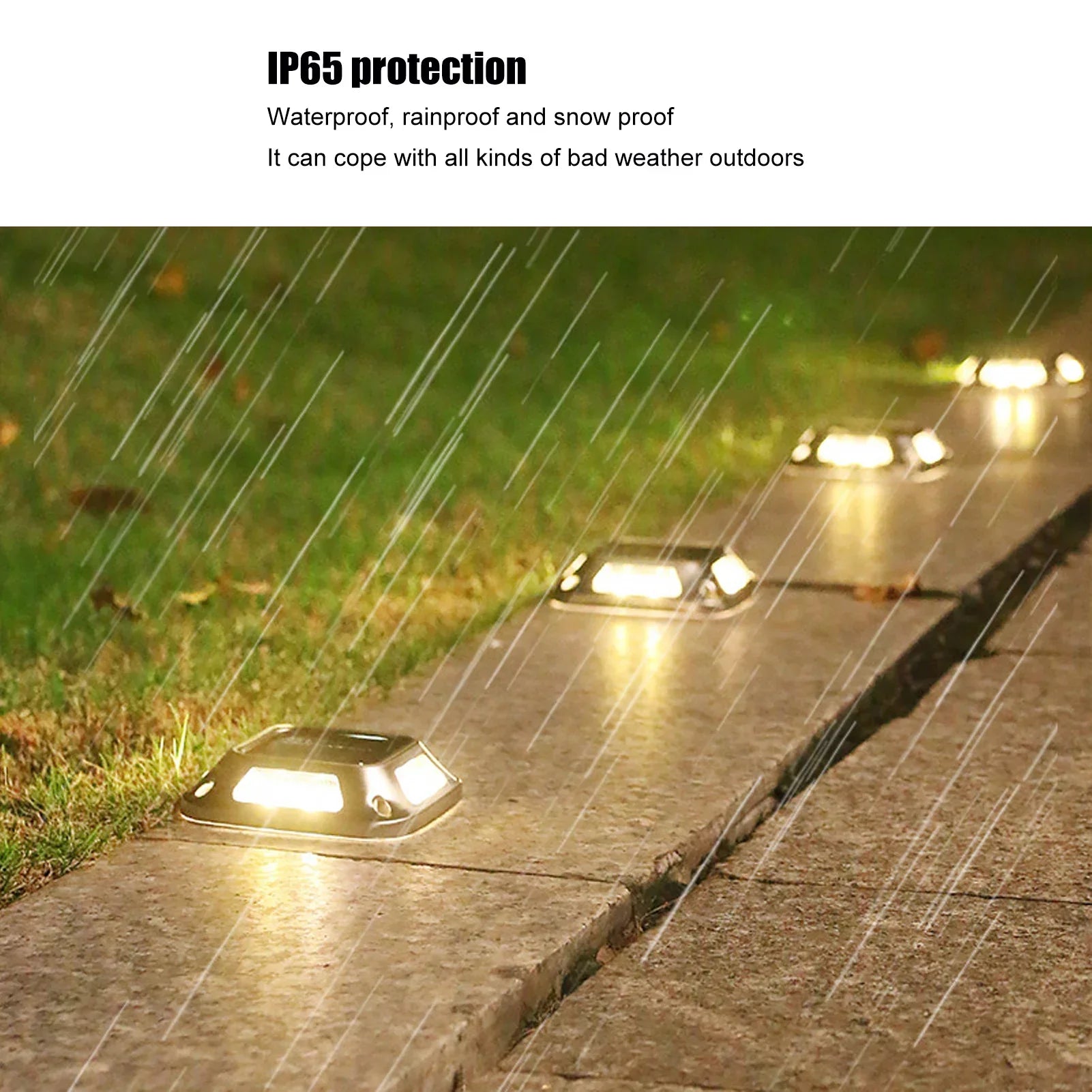 Solar Ground Light With 8 LEDs Waterproof Warm Glow - Smarsty