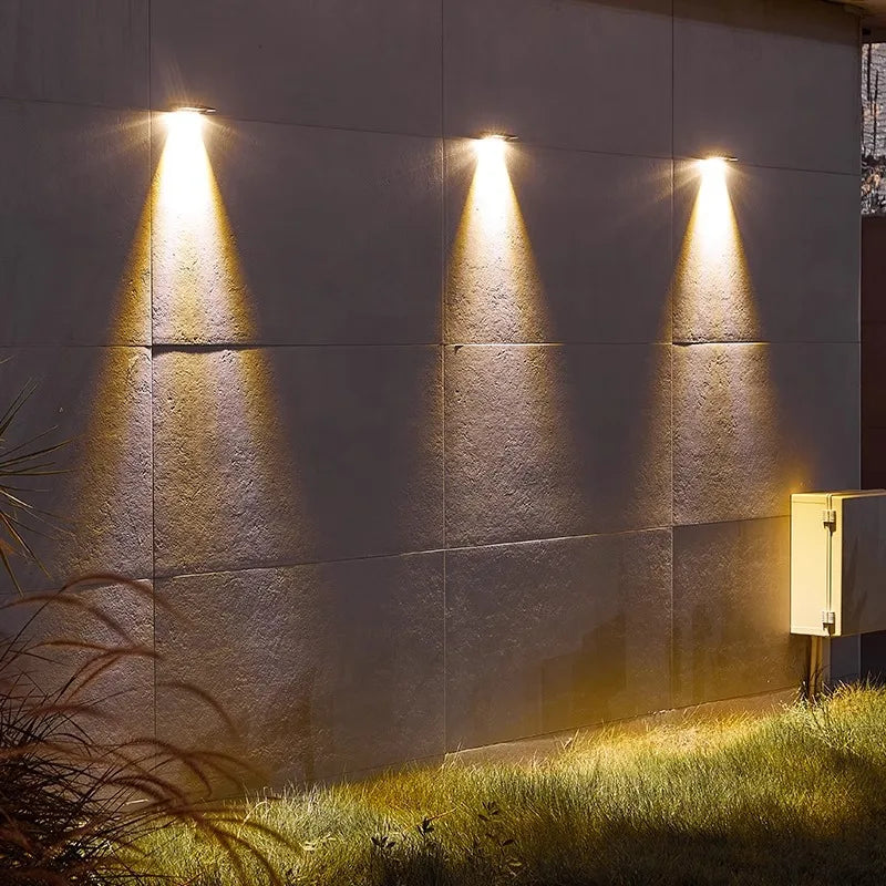 2 Pack Solar Wall Lights Waterproof LED Outdoor Lighting - Smarsty