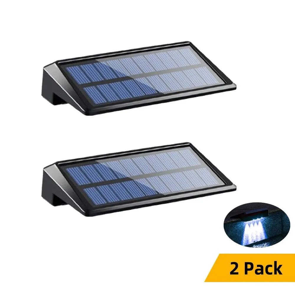 2 Pack Solar Wall Lights Waterproof LED Outdoor Lighting - Smarsty