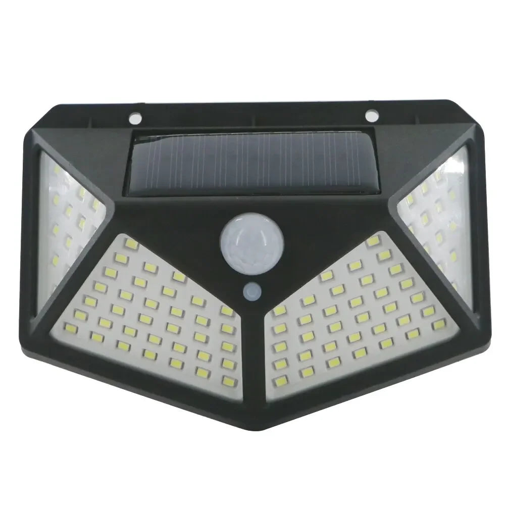 100 LED Solar Wall Lamp with Motion Sensor Waterproof Outdoor Light - Smarsty
