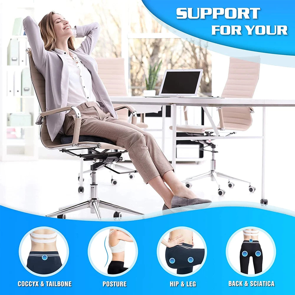 Memory Foam Seat Cushion for Tailbone Pain Relief - Smarsty