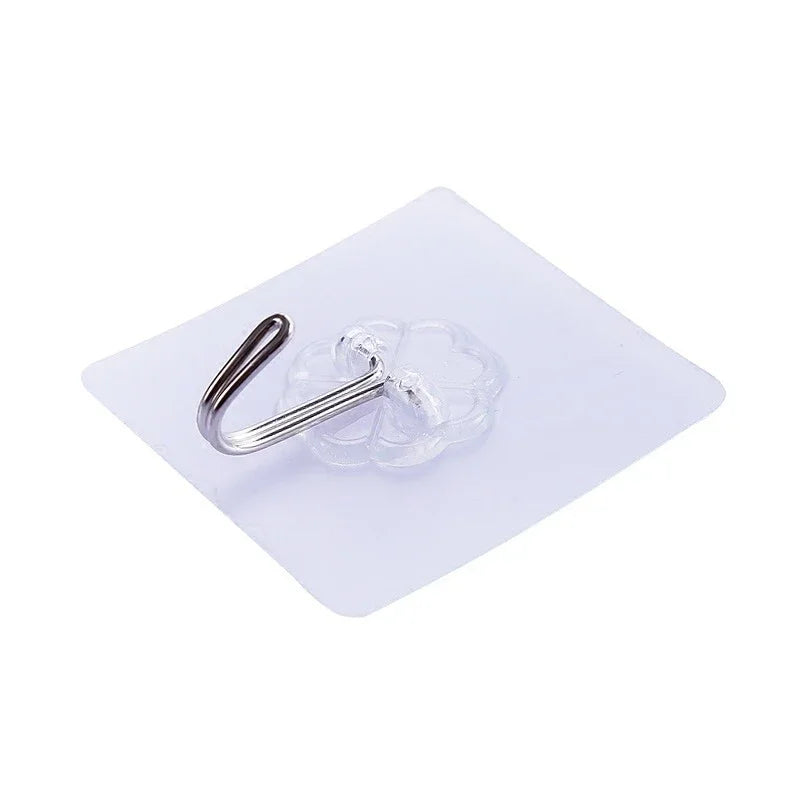 Transparent Stainless Steel Self-Adhesive Hooks for Easy Storage - Smarsty