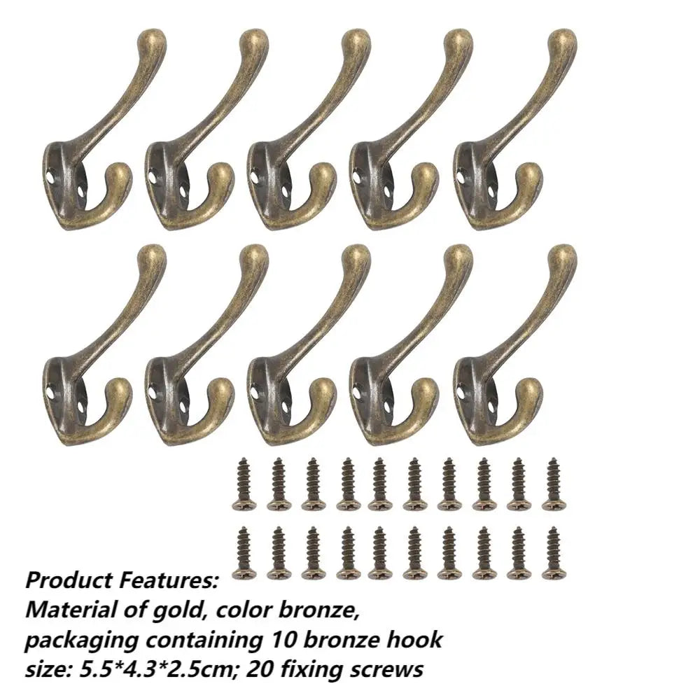 Heavy Duty Vintage Coat Hooks Wall Mounted Set - Smarsty