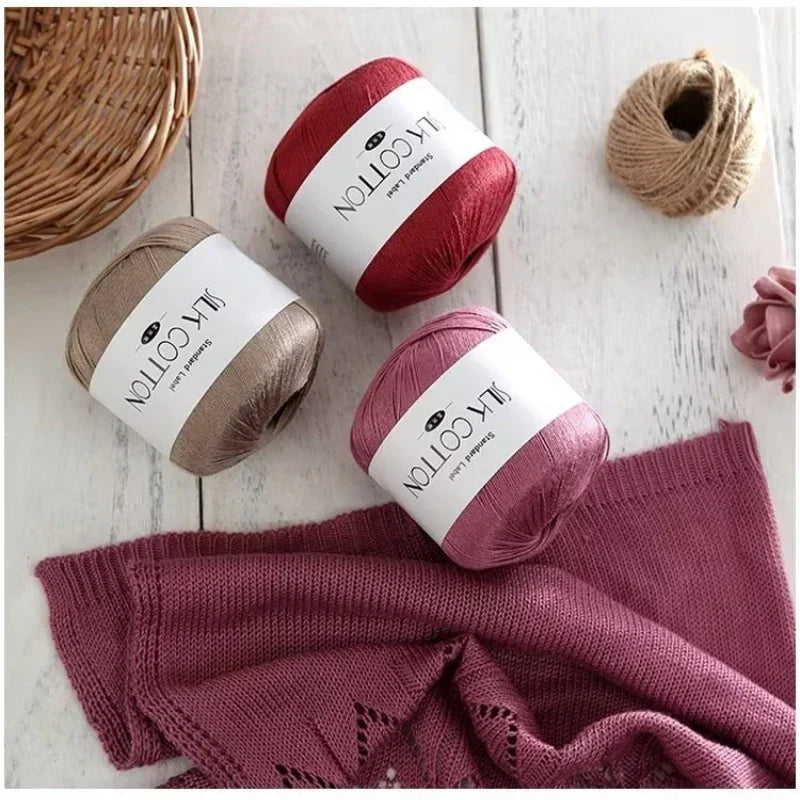 Silk Lace Cotton Yarn for Baby Knitting Supplies - Smarsty