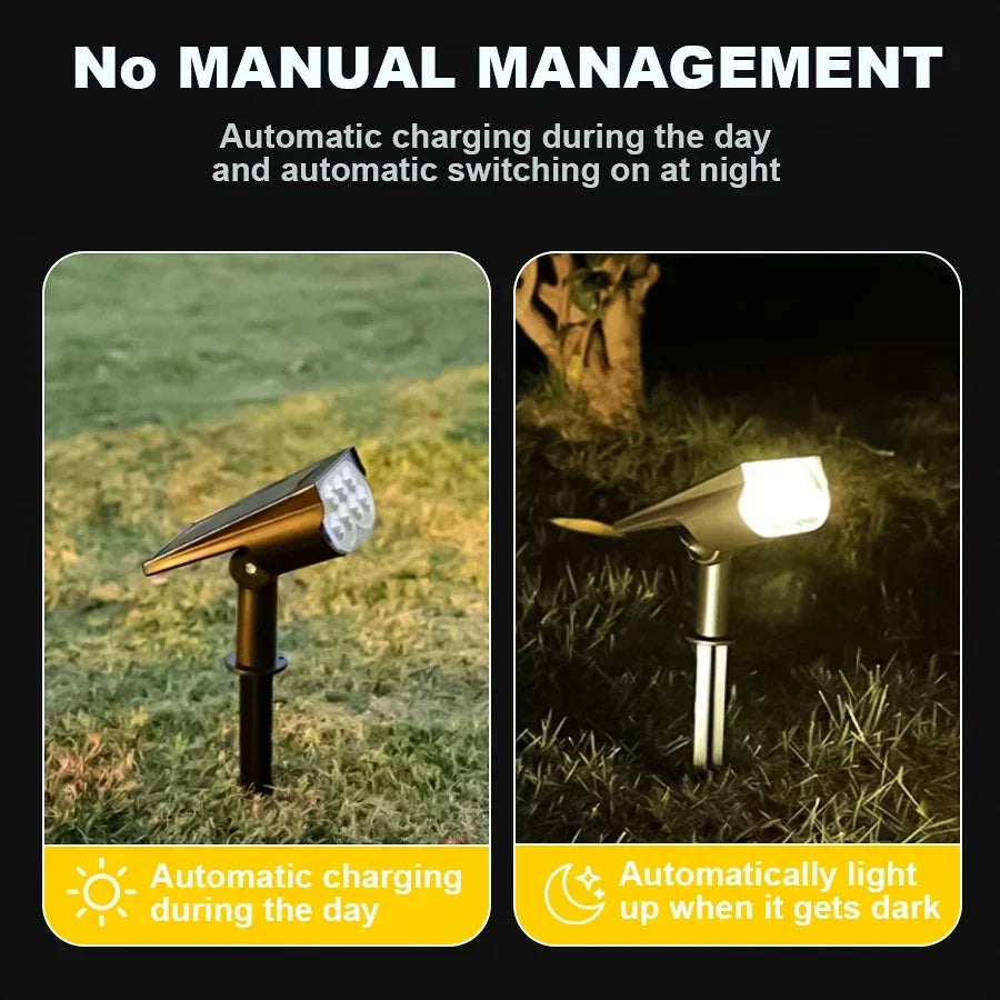 Adjustable LED Solar Spotlights for Outdoor Garden Lighting - Smarsty