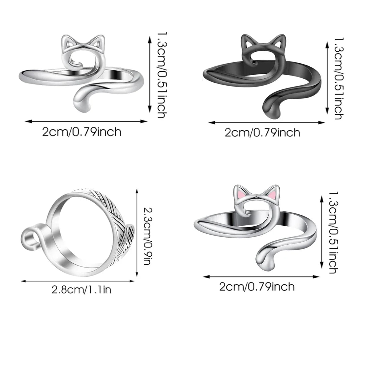 Adjustable Knitting Crochet Loop Ring Thimble Holder - Smarsty