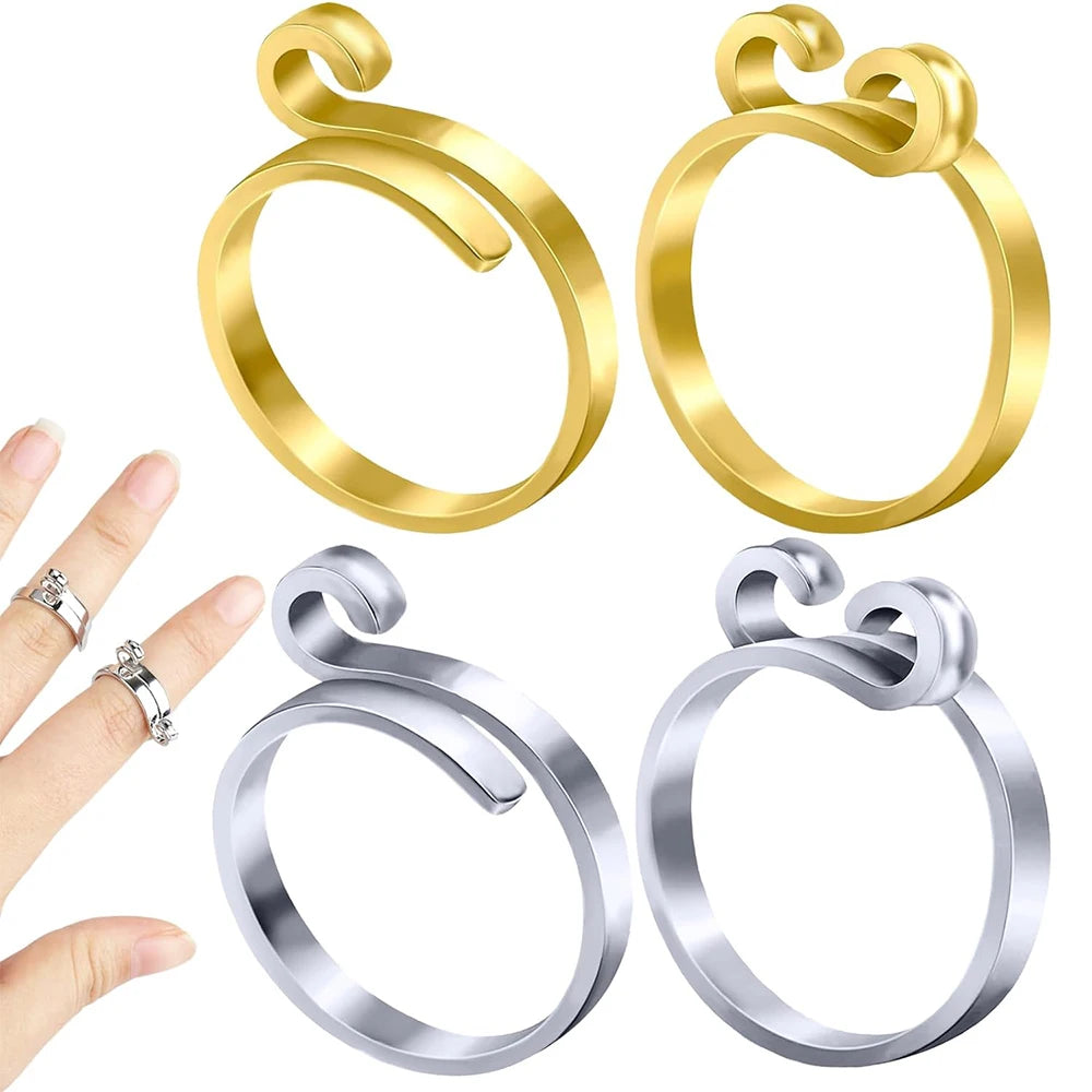 Adjustable Knitting Crochet Loop Ring Thimble Set - Smarsty