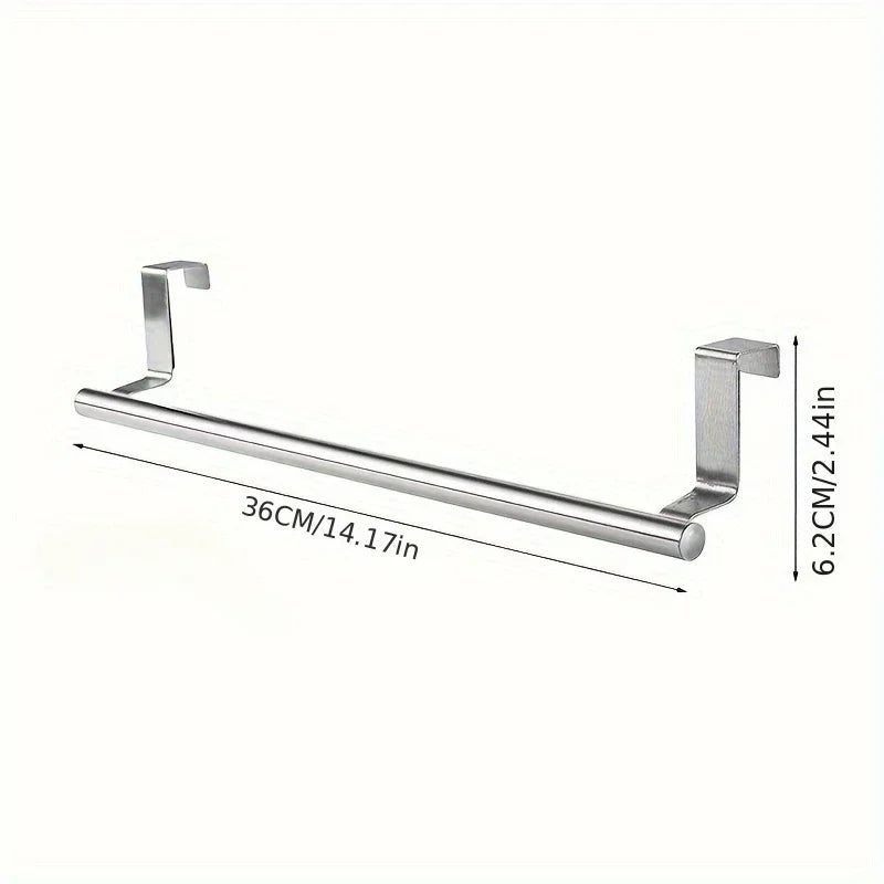 Over Door Stainless Steel Towel Rack for Kitchens - Smarsty
