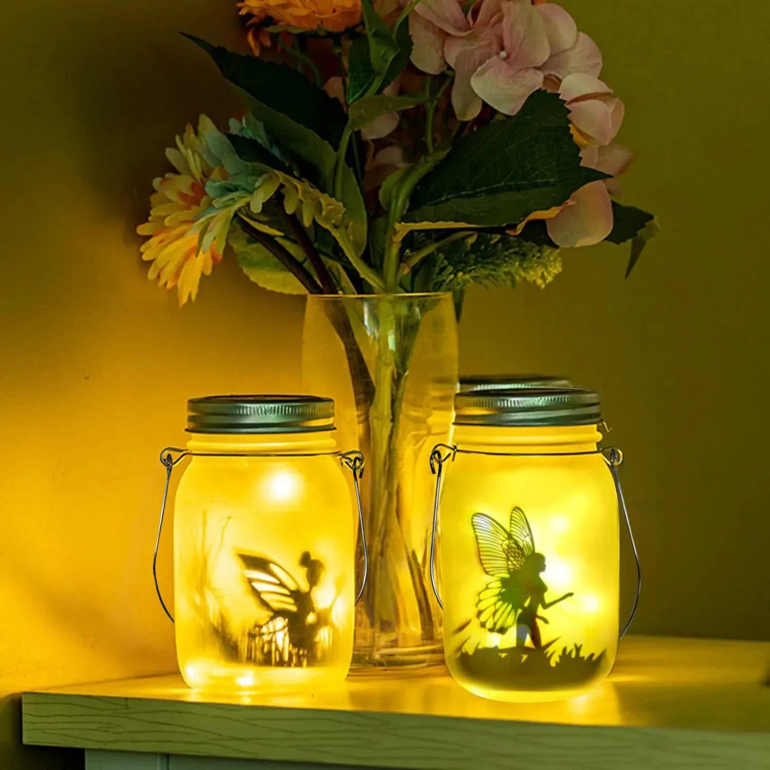 Solar Mason Jar Lanterns Waterproof Fairy Lights for Garden - Smarsty