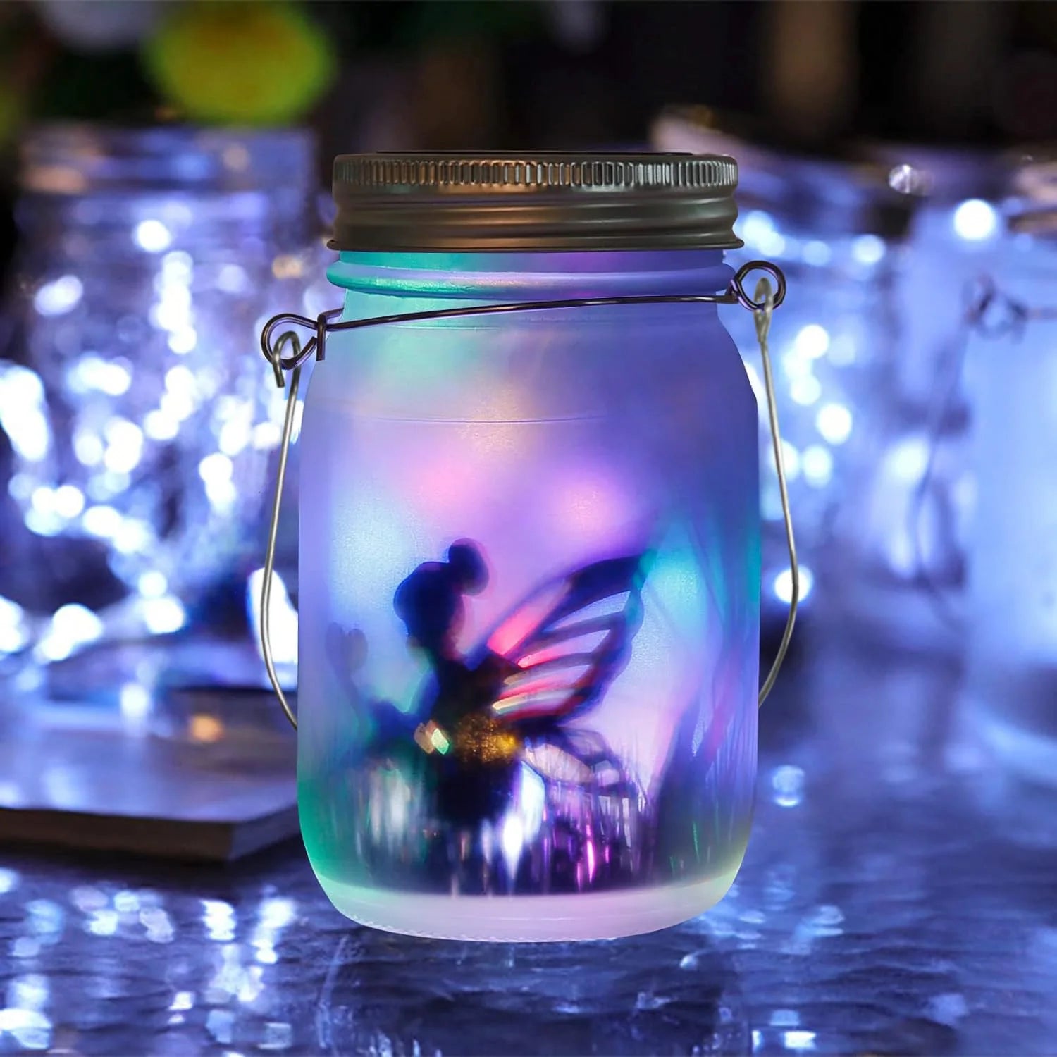 Solar Mason Jar Lanterns Waterproof Fairy Lights for Garden - Smarsty