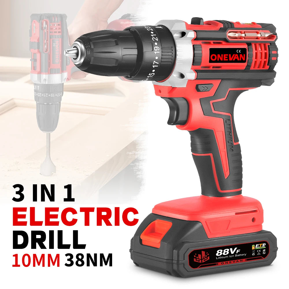 ONEVAN 500W Cordless Impact Drill Set for Woodworking - Smarsty