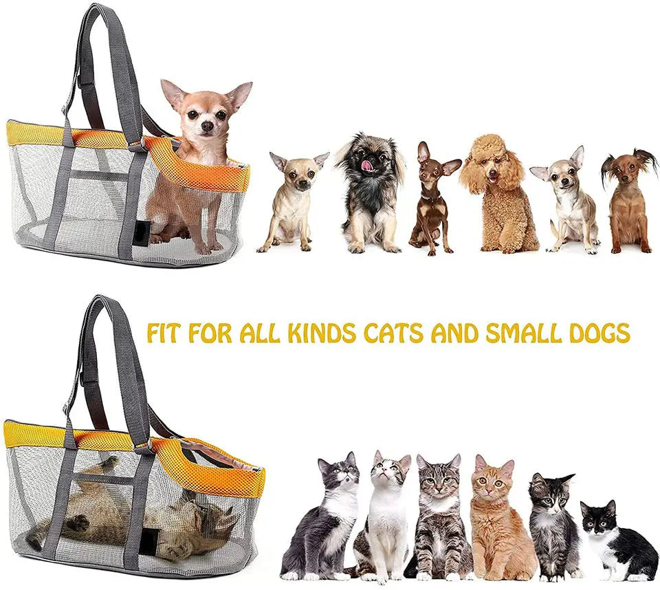 Breathable Foldable Pet Carrier Handbag for Small Dogs - Smarsty