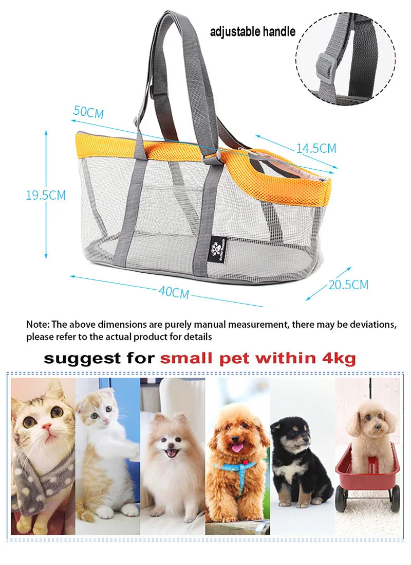 Breathable Foldable Pet Carrier Handbag for Small Dogs - Smarsty