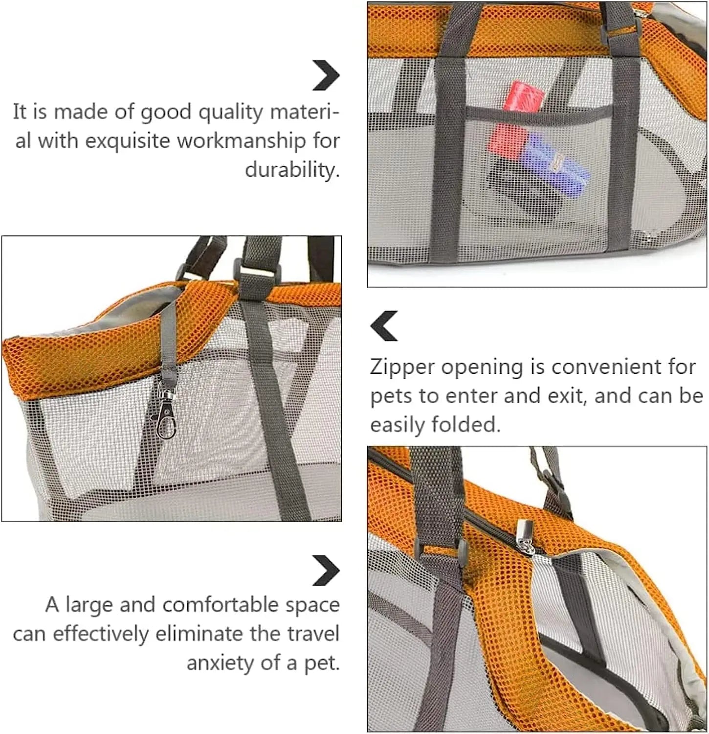 Breathable Foldable Pet Carrier Handbag for Small Dogs - Smarsty