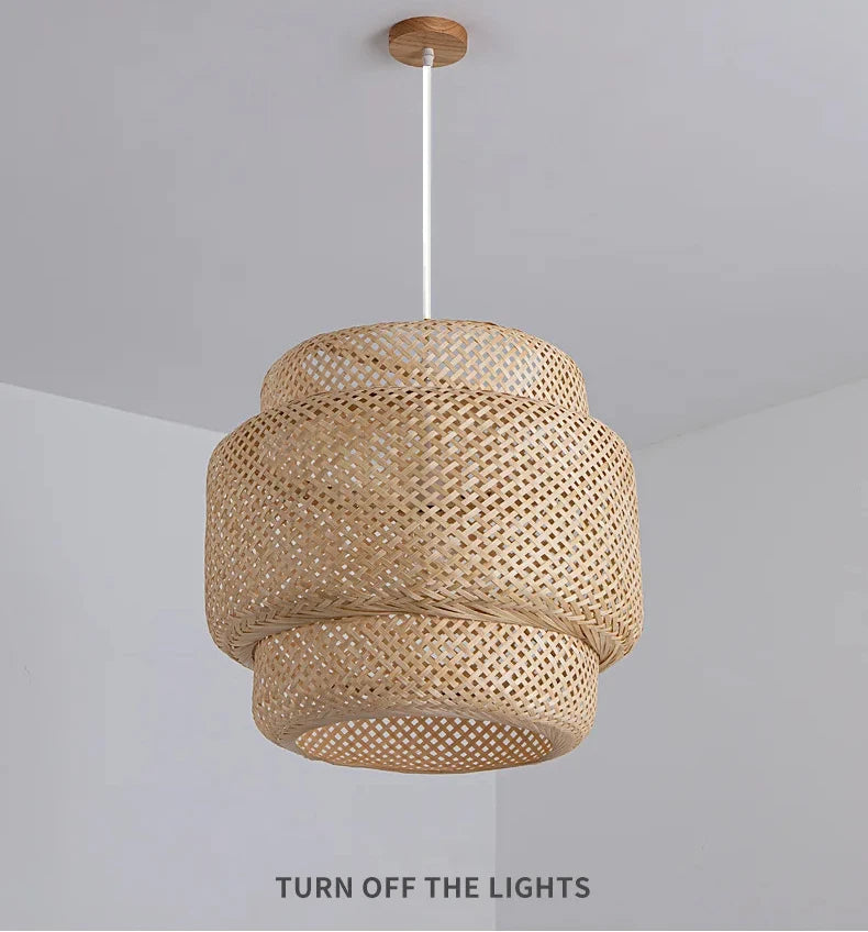30cm Hand Woven Bamboo Pendant Light for Stylish Spaces - Smarsty