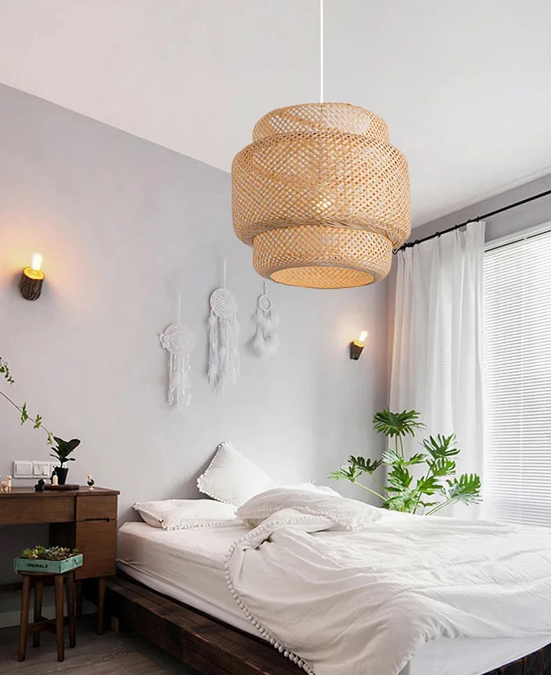 30cm Hand Woven Bamboo Pendant Light for Stylish Spaces - Smarsty