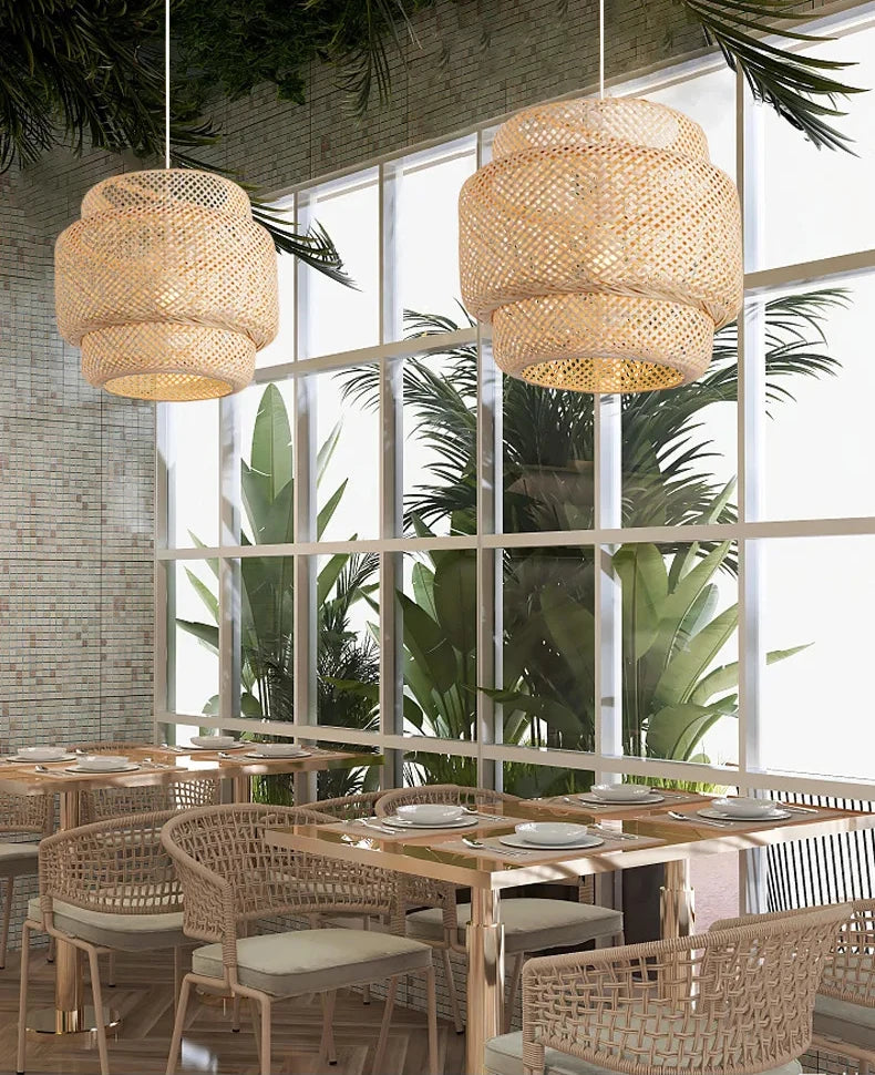 30cm Hand Woven Bamboo Pendant Light for Stylish Spaces - Smarsty