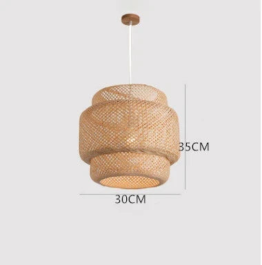30cm Hand Woven Bamboo Pendant Light for Stylish Spaces - Smarsty