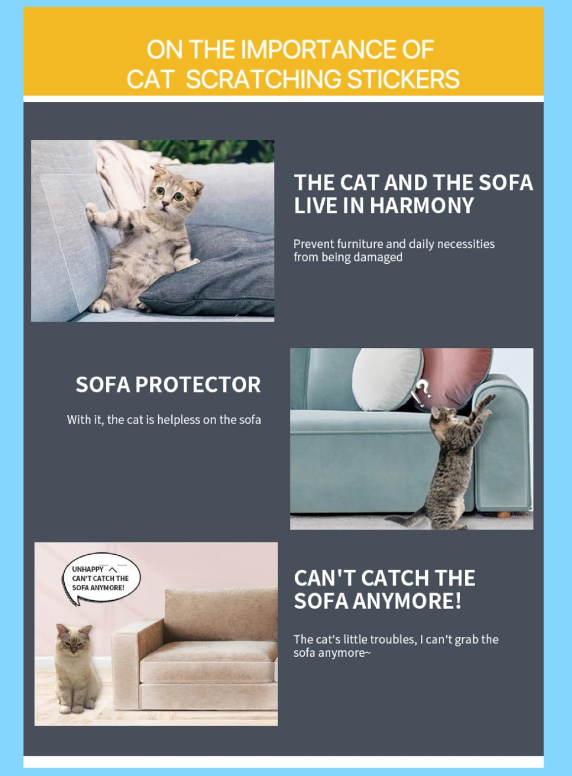 Cat Scratch Deterrent Tape for Furniture Protection - Smarsty