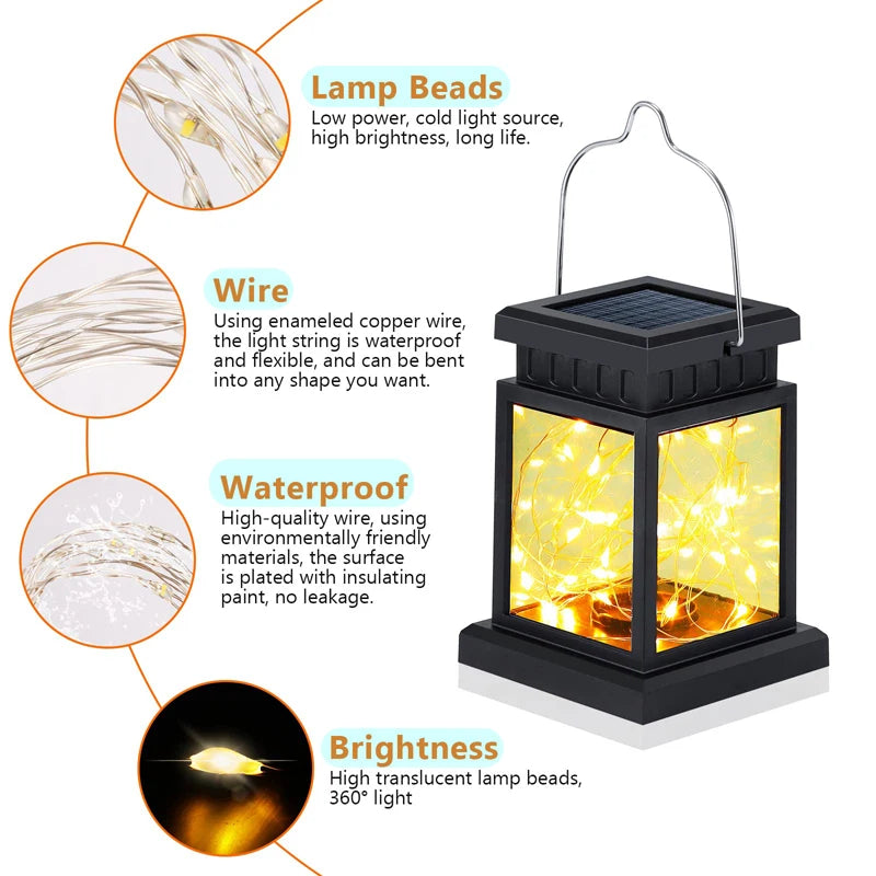 Solar LED Outdoor Lanterns for Garden Decoration - Smarsty