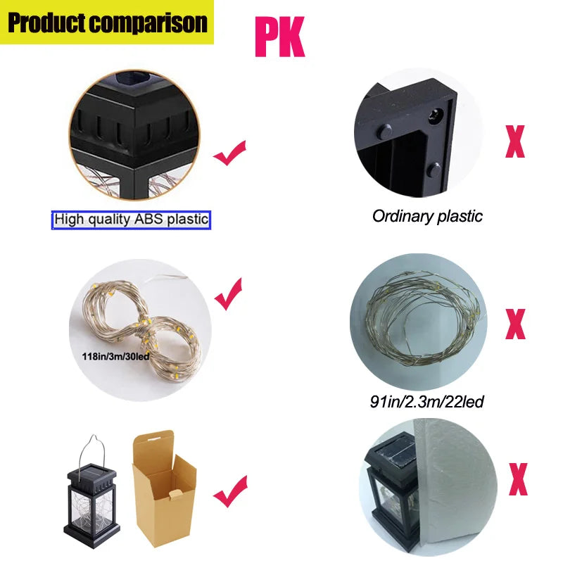 Solar LED Outdoor Lanterns for Garden Decoration - Smarsty