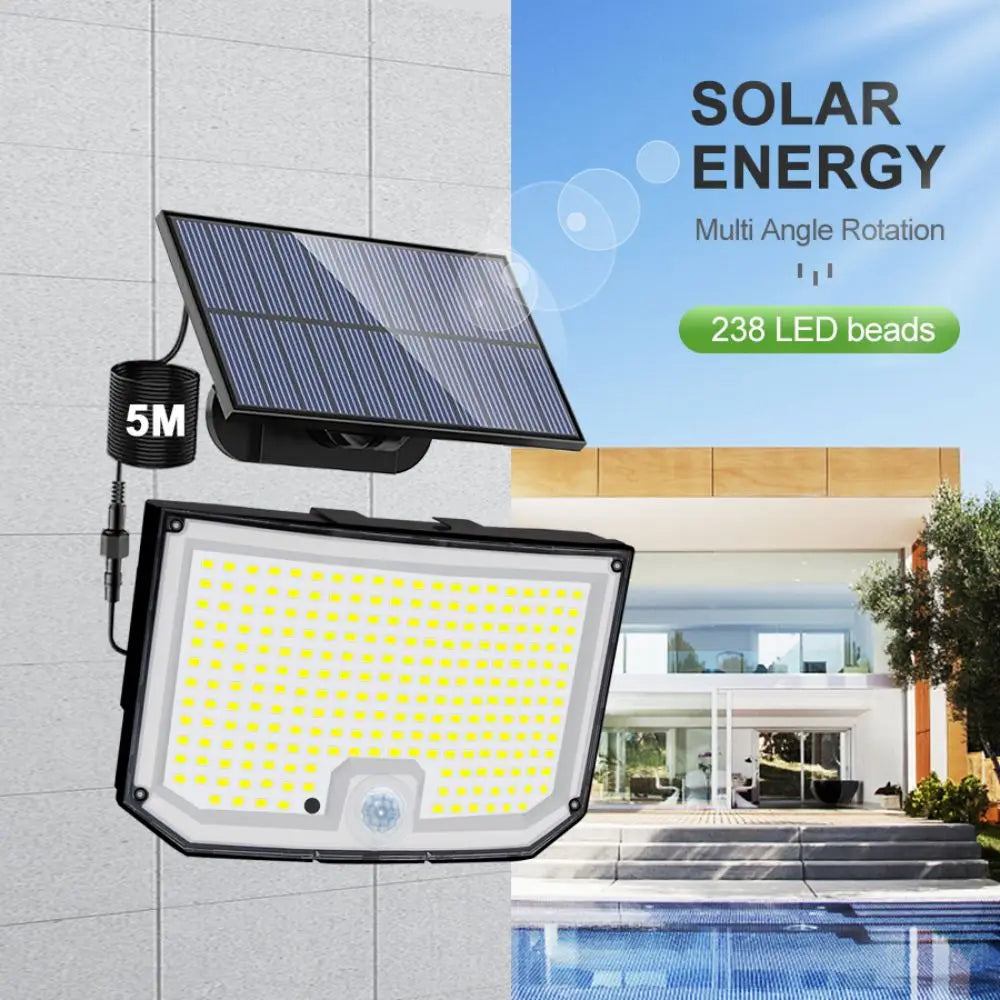 LED Solar Motion Sensor Outdoor Wall Lamp Waterproof - Smarsty