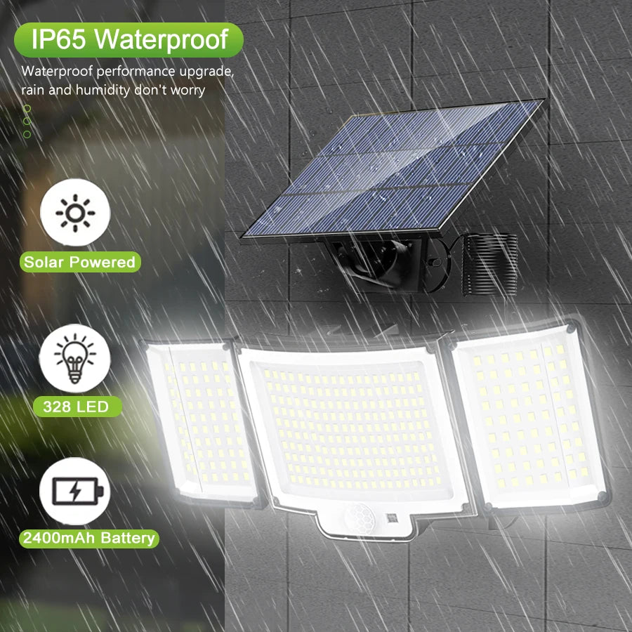 LED Solar Motion Sensor Outdoor Wall Lamp Waterproof - Smarsty