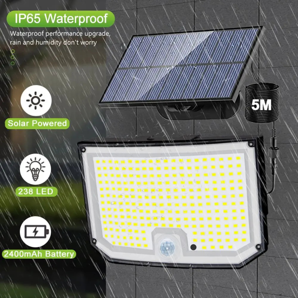 LED Solar Motion Sensor Outdoor Wall Lamp Waterproof - Smarsty