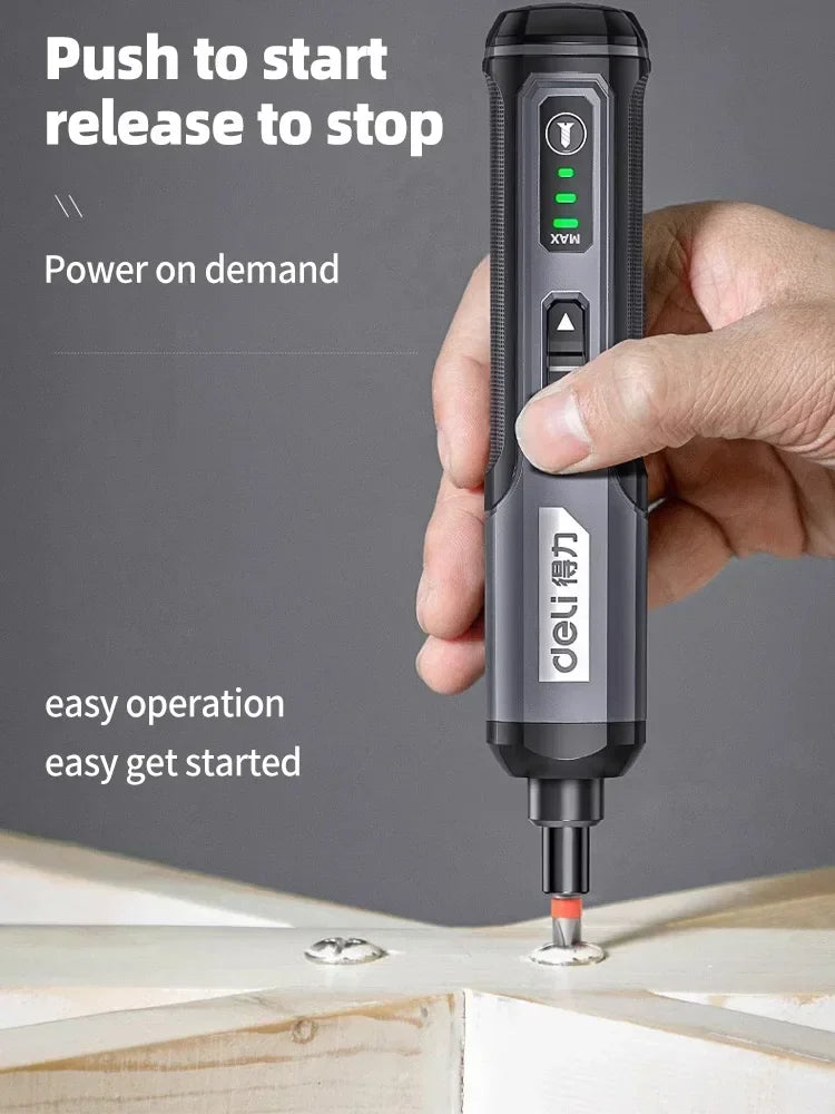 Cordless Electric Screwdriver with Rechargeable Lithium Battery - Smarsty