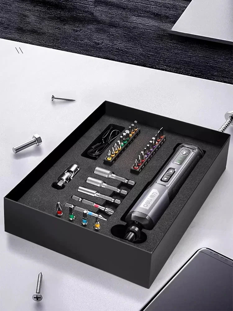 Cordless Electric Screwdriver with Rechargeable Lithium Battery - Smarsty