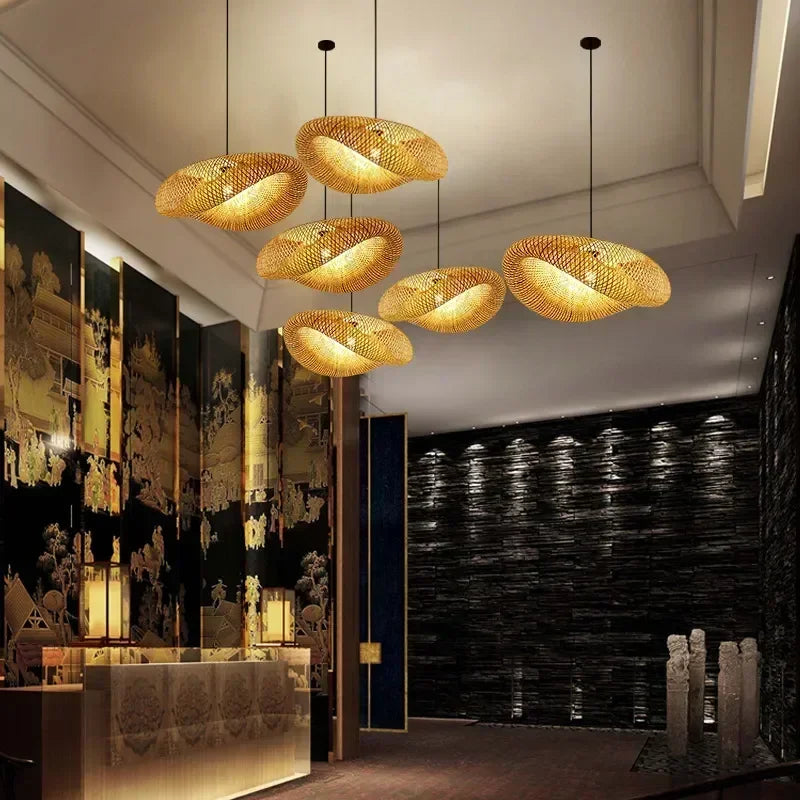 Bamboo Hand Woven Pendant Light for Elegant Home Decor - Smarsty