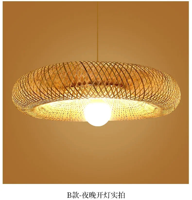 Bamboo Hand Woven Pendant Light for Elegant Home Decor - Smarsty