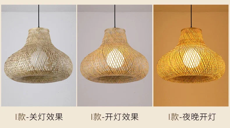 Bamboo Hand Woven Pendant Light for Elegant Home Decor - Smarsty