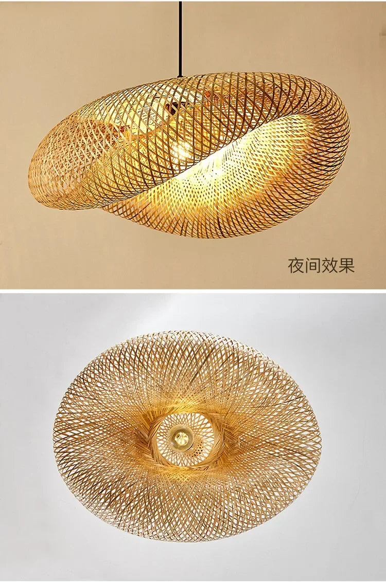 Bamboo Hand Woven Pendant Light for Elegant Home Decor - Smarsty